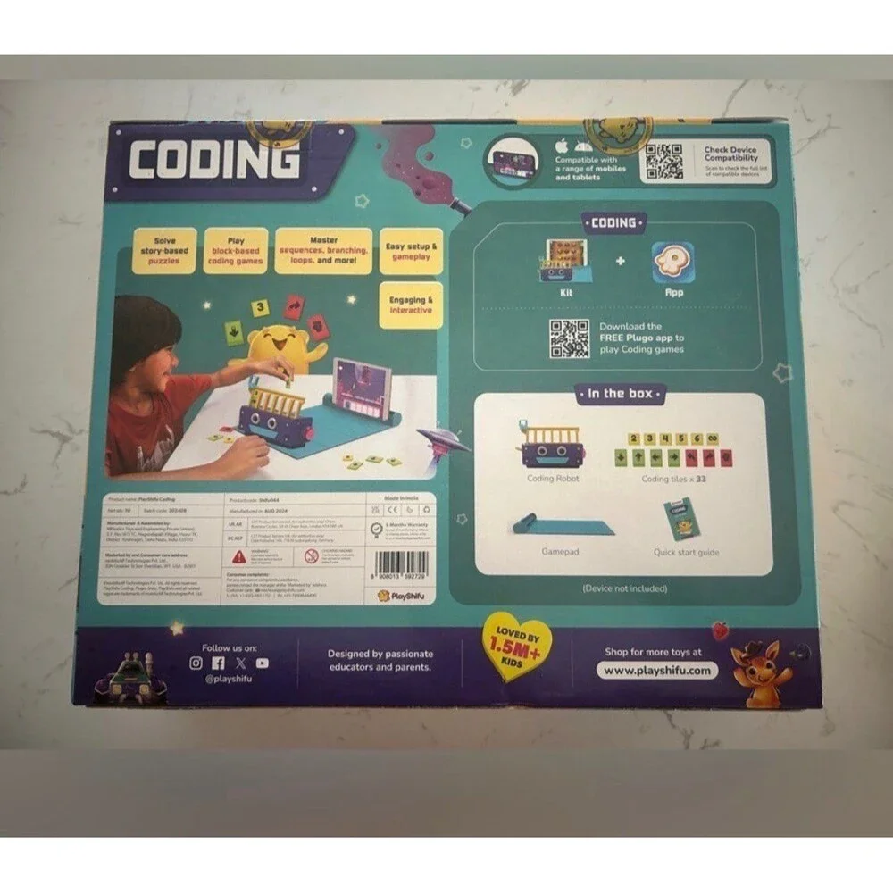 PlayShifu Plugo Coding Kit – STEM Toy for Kids | Interactive Games & Puzzles-NIB